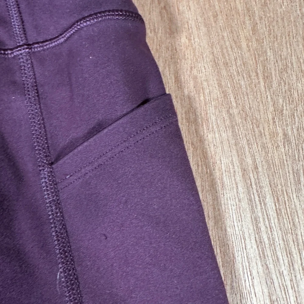 Victoria's Secret Leggings Women 8 Purple Activewear Pockets High Rise Stretch